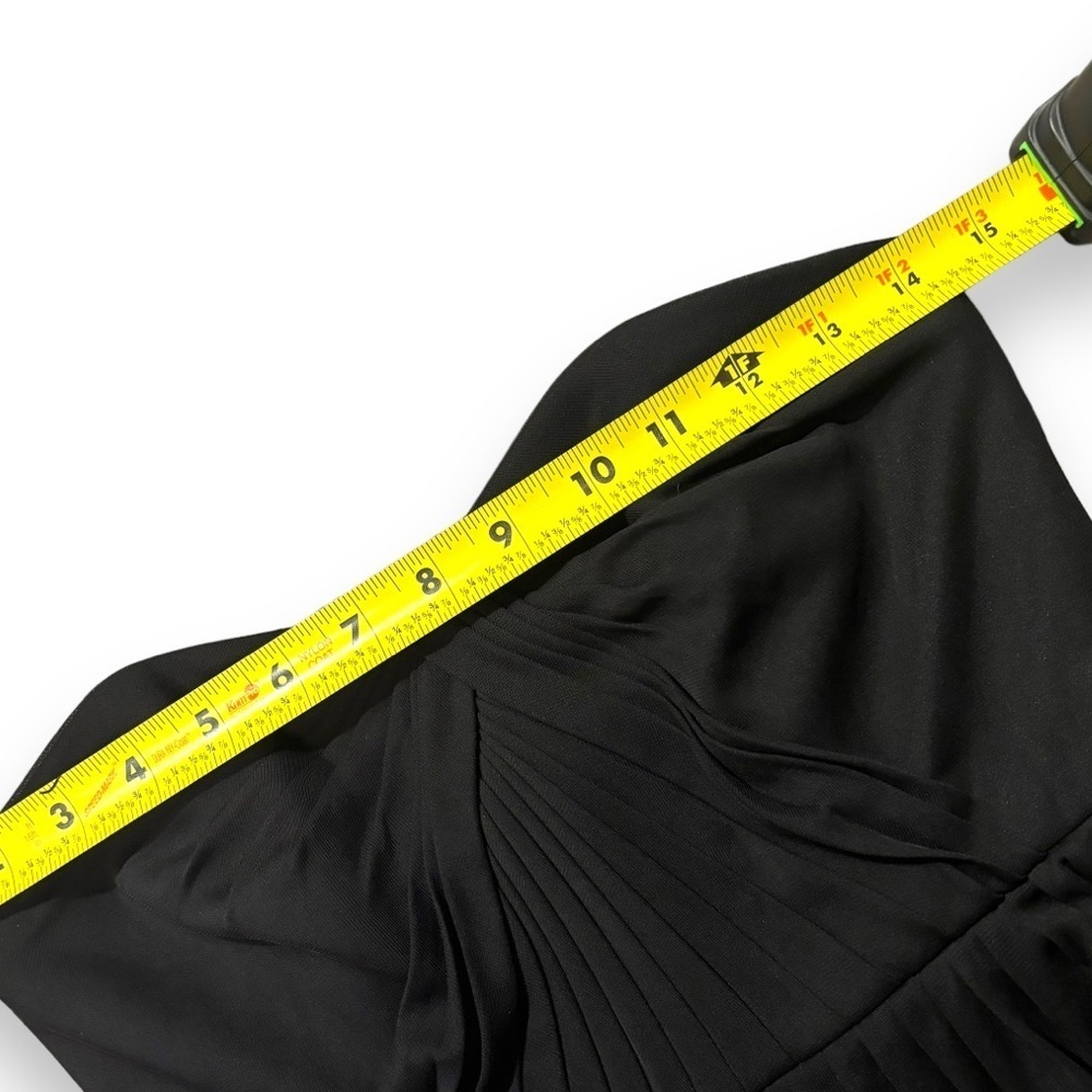 David’s Bridal Elegant Black Strapless Formal Empire Waist Maxi Dress - Picture 6 of 15